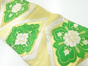 アンティーク　松皮菱に花模様織出し袋帯（材料）